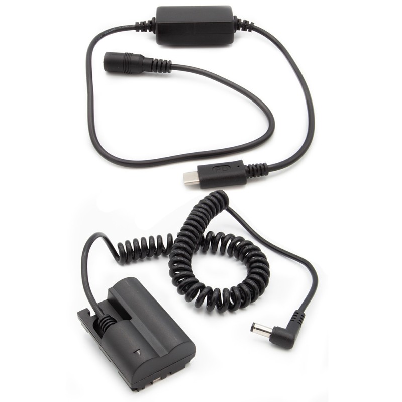 Dummy accu USB-C adapterset DR-400 accutype Canon BP-511 / BP-511A