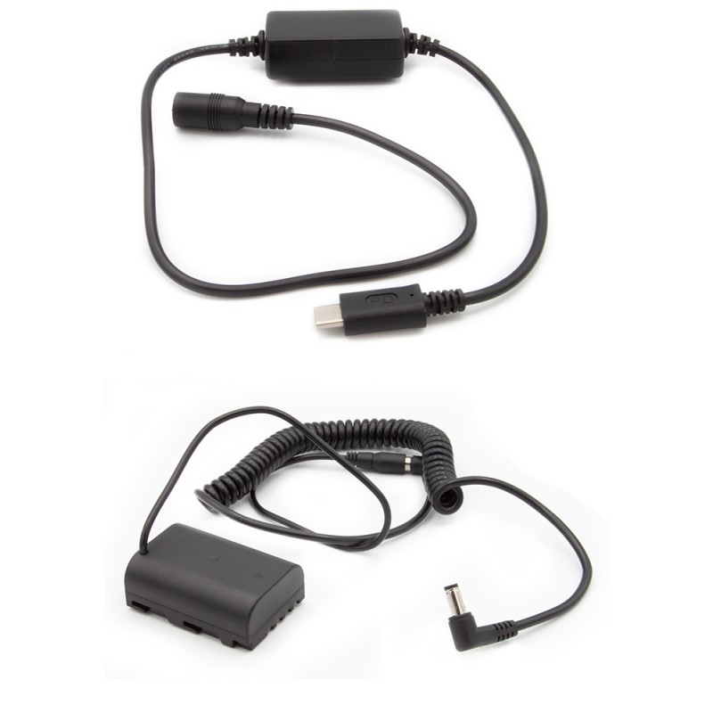 Dummy accu USB-C adapterset accutype Panasonic DMW-BLF19E