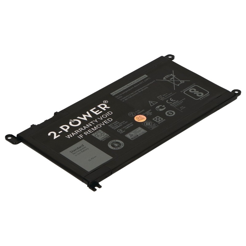 Laptop batteri T2JX4 för bl.a. Dell Inspiron 13 5378 2-In-1 - 3400mAh