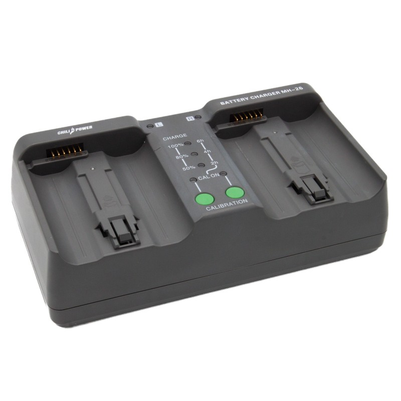 ChiliPower Duo oplader voor 2 accu's Nikon EN-EL18 en EN-EL18D