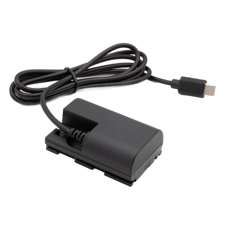 ChiliPower ACK-E6 dummy accu USB-C adapterset voor Canon, accutype LP-E6, LP-E6N en LP-E6NH